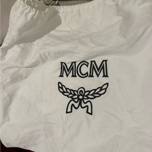 MCM (real) MEDIUM Brown/ Tan backpack with garment back and receipt - Picture 3 of 4